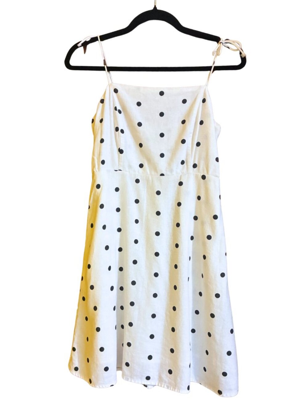 Old Navy S Polka Dot Sundress Midi French Girl Parisian Cottagecore Tie Strap